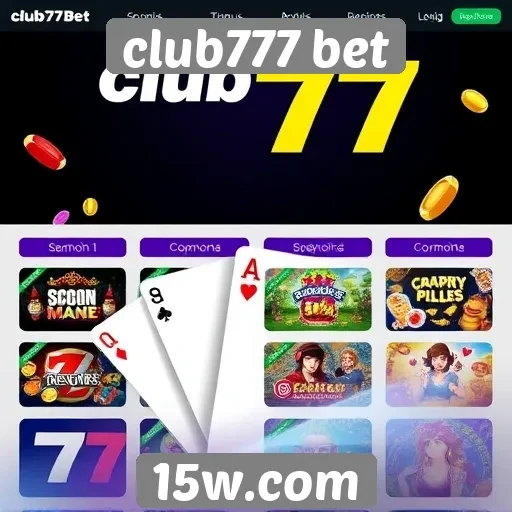 Club777 Bet oferece variadas opções de jogos online