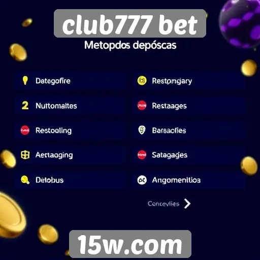 Explore os métodos de depósito no Club777 Bet